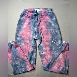 Spiritual Gangster Tie Dye Galaxy Sweatpants Pink Blue XS Cozy Lounge